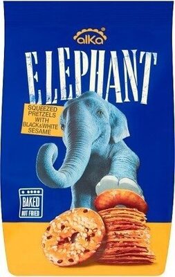Elephant Squeezed Pretzels with Black & White Sesame - Производ