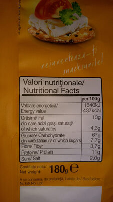 Toortitzi - Nutrition facts