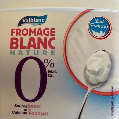 Val blanc - Fromage blanc nature. 0% - Product