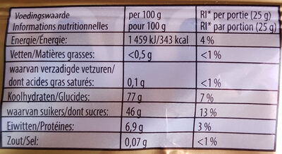 Goudberen Oursons d'Or - Confiserie gélifiée - Voedingswaarden
