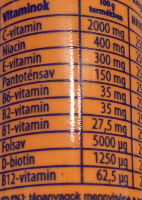 Multivitamin pezsgőtabletta - Valori nutrizionali - hu