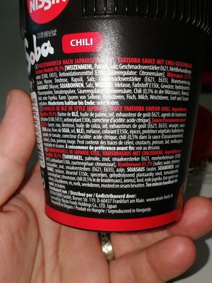 SOBA Cup Chili - Ingredienti - en
