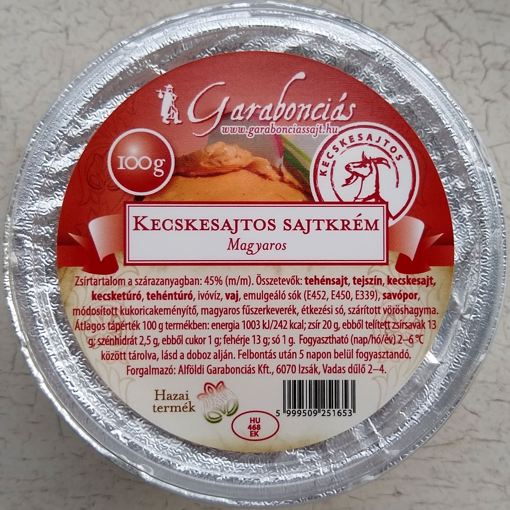 Kecskesajtos sajtkrém - magyaros - Product - hu