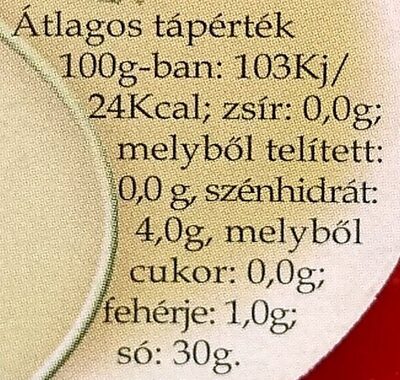 Bio Csípős Rózsa - Nutrition facts - hu