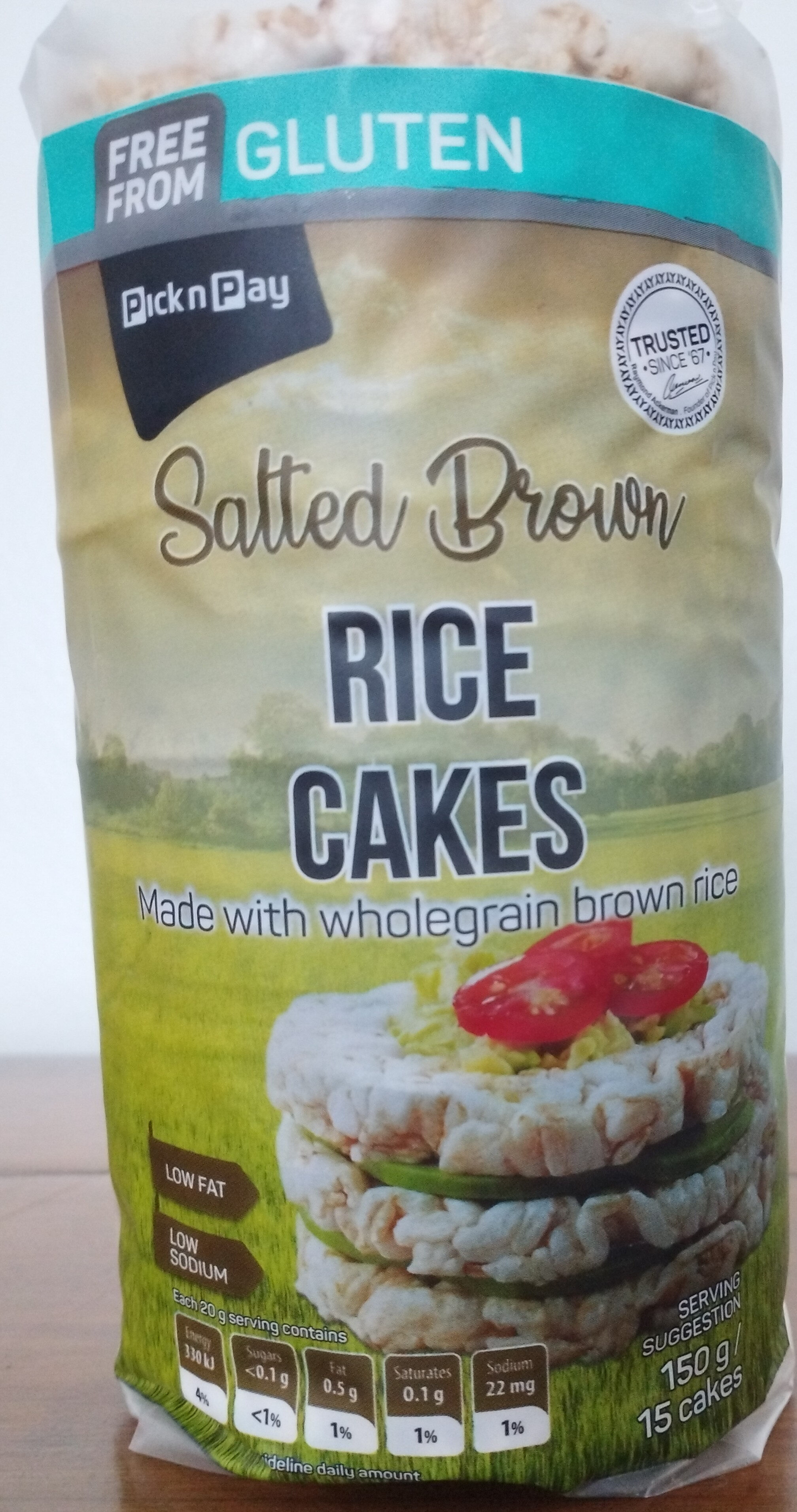 Salted Brown Rice Cakes - Product - en