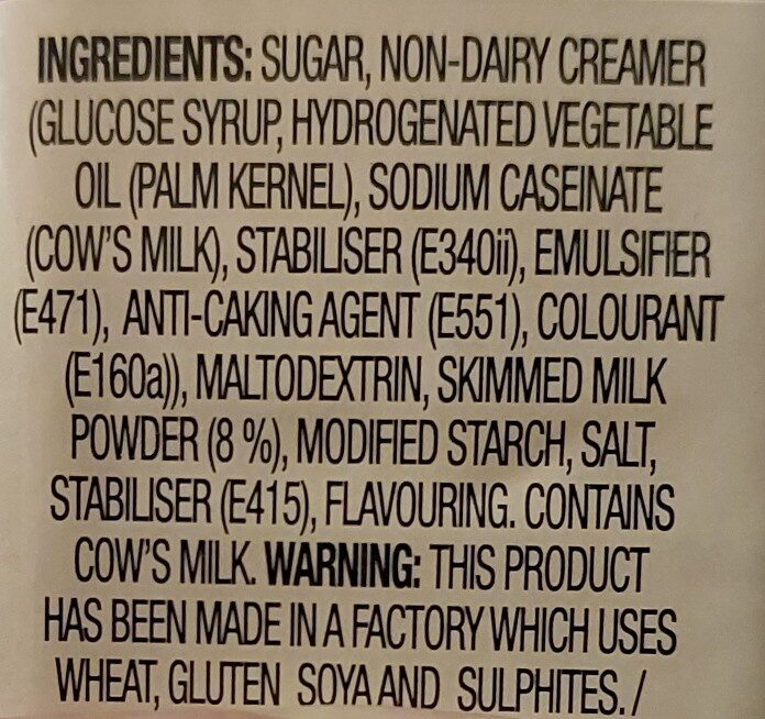 spoonfulls white chocolate - Ingredients