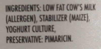 Low fat plain yoghurt - Ingrediënten - en