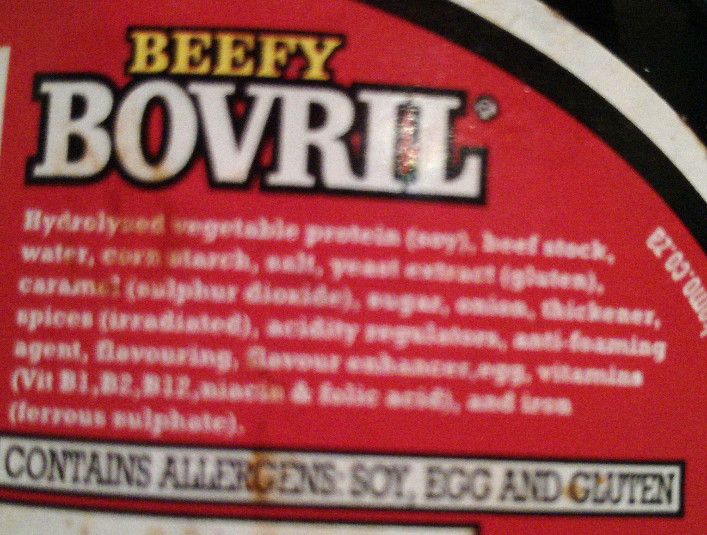 Beefy Bovril - Ingredients