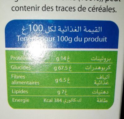 Fit Oat, flocons d'avoine - Nutrition facts - fr