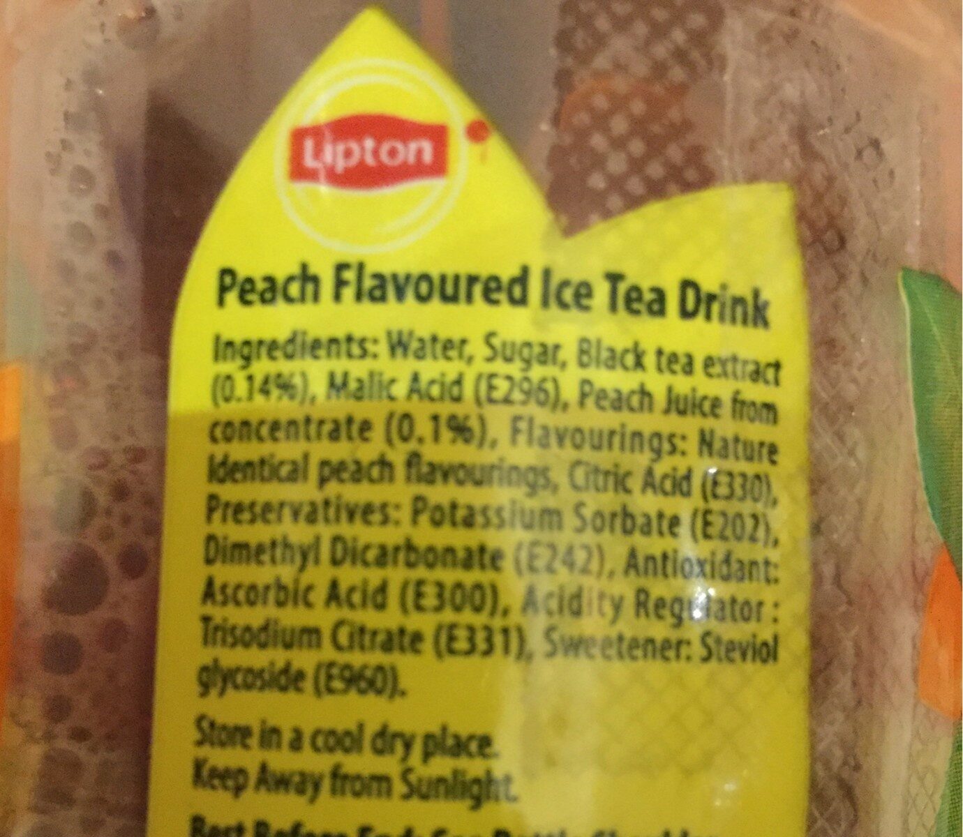 Lipton peche ice tea - Ingredients