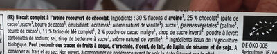 Hafer cookies - Ingredients - fr