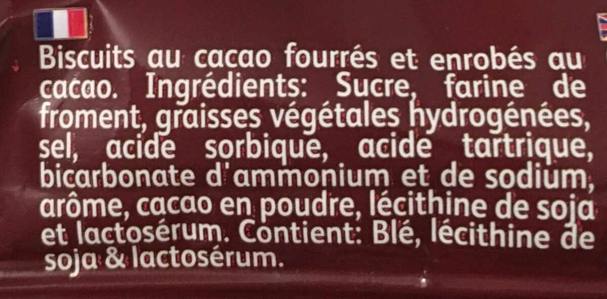 Chocup - Ingredients - fr
