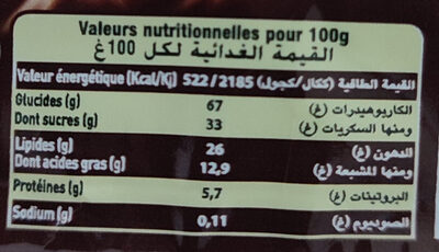 Chocup - Nutrition facts - fr