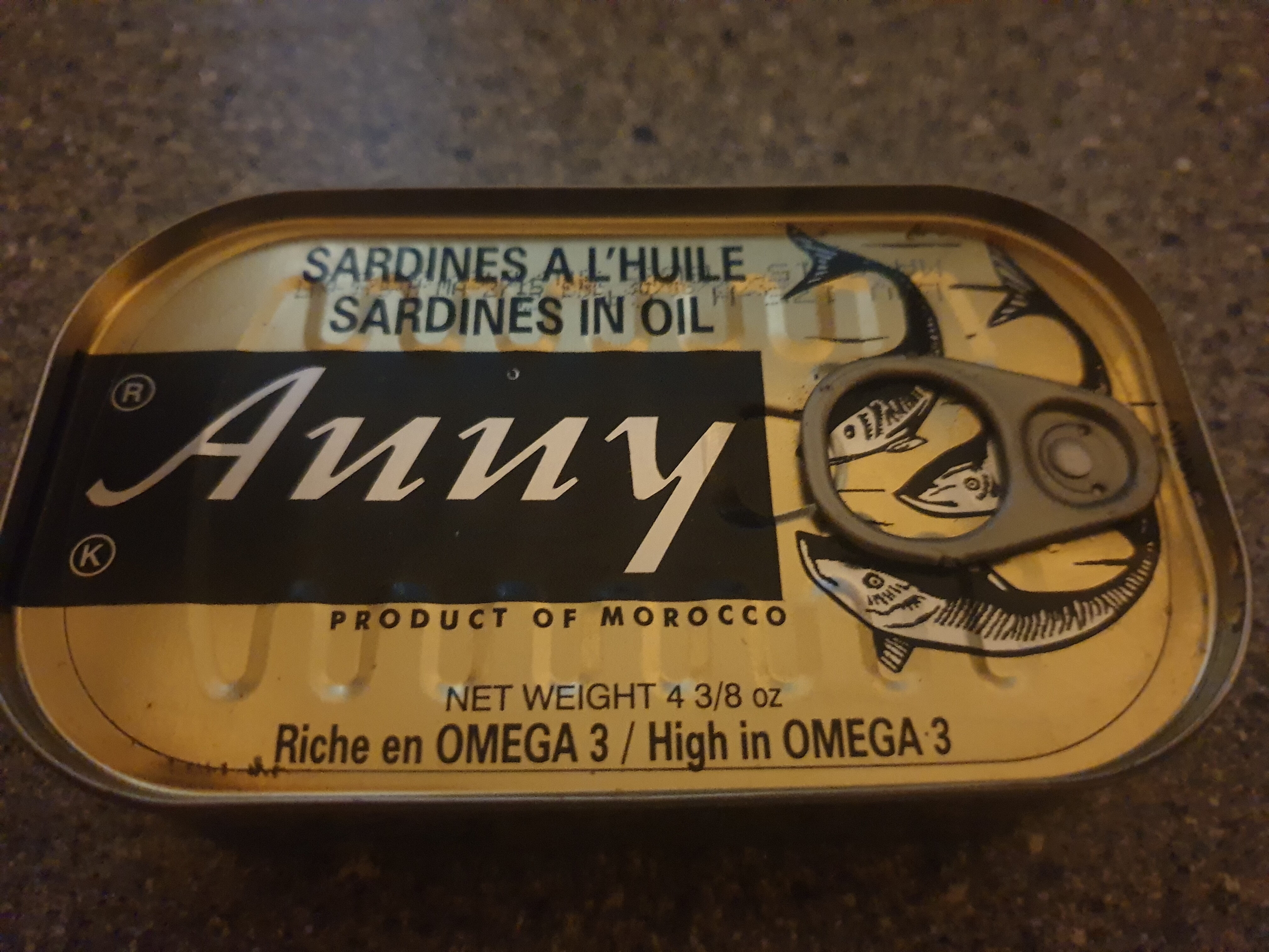 Sardines à l'huile - Tableau nutritionnel