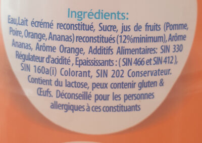 Orange ananas - Ingredients