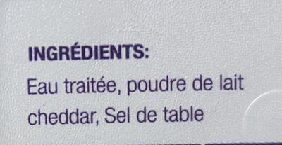 Fromage fondu a tartiner - المكونات - fr