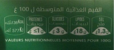 Daily Sauce - Sauce Algérienne - حقائق غذائية - fr