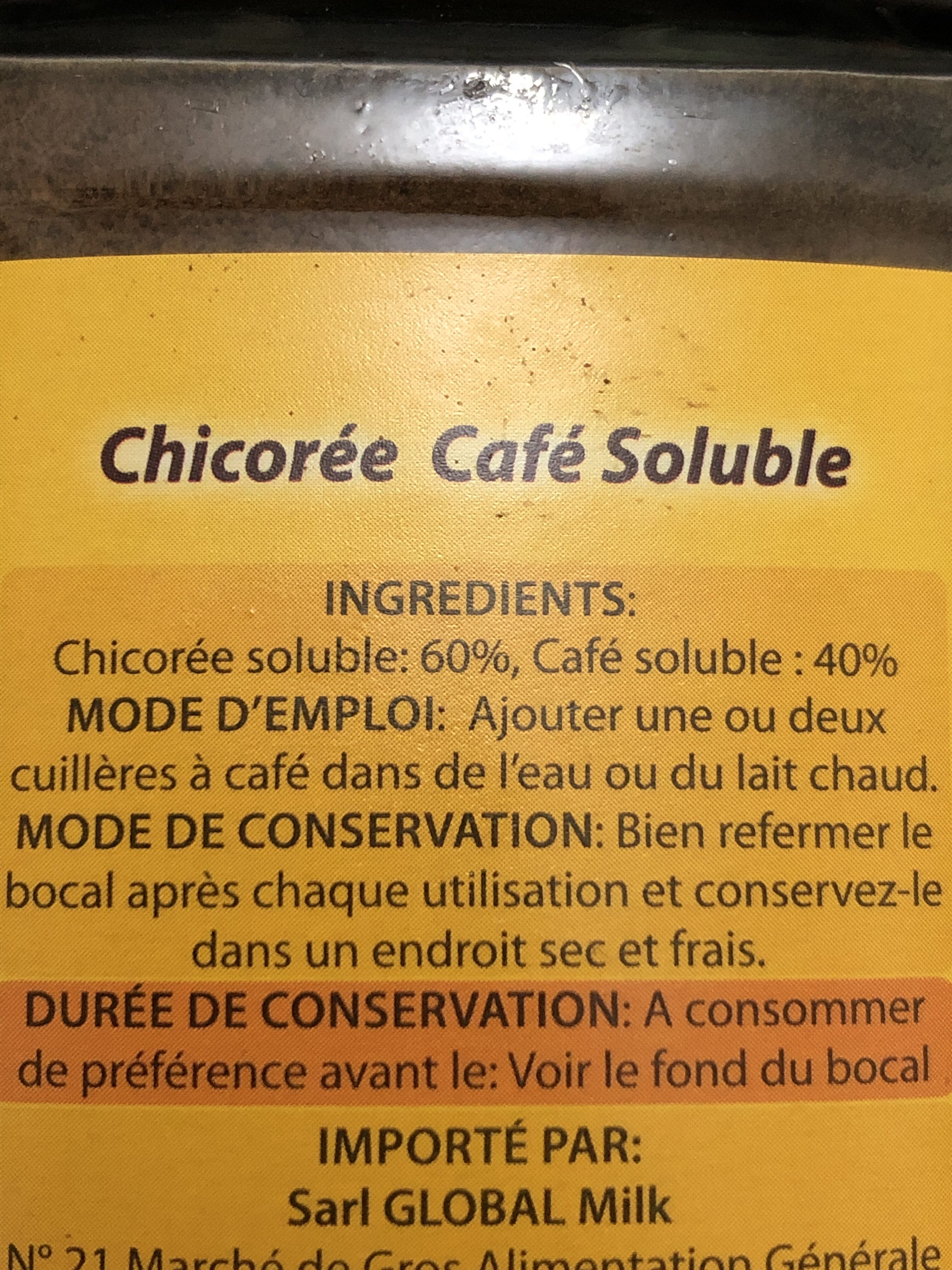 Chicorée Café - Ingredienser - fr