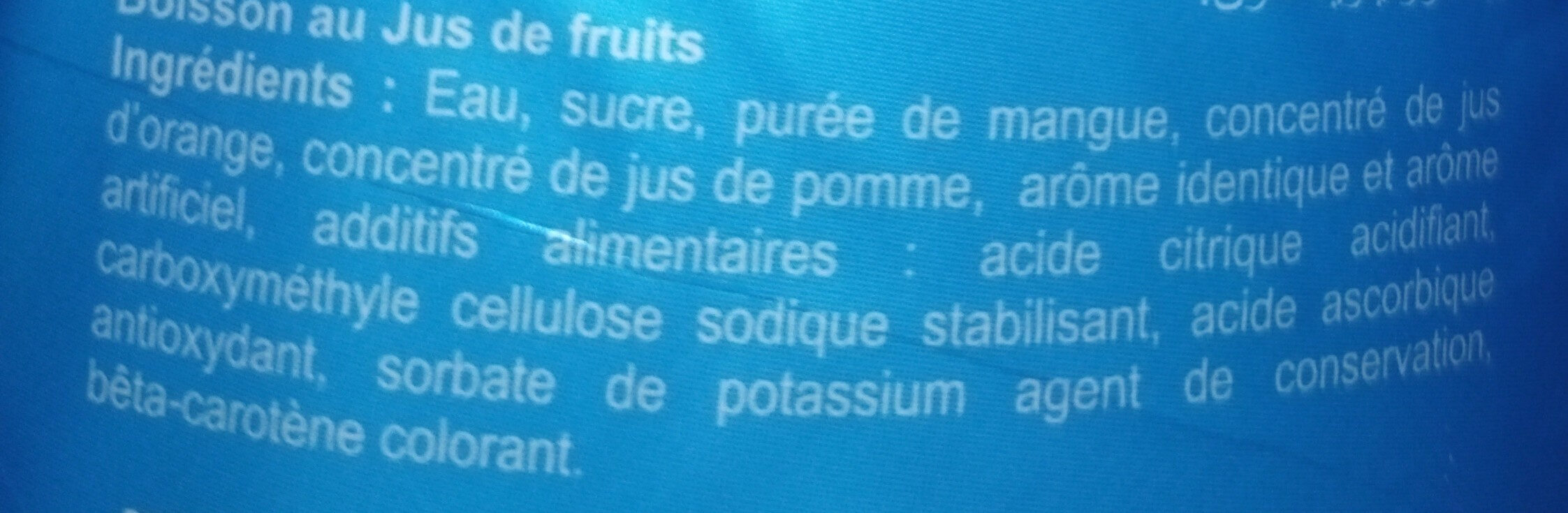 Amazon jus Orange-Mangue - Ingredients - fr