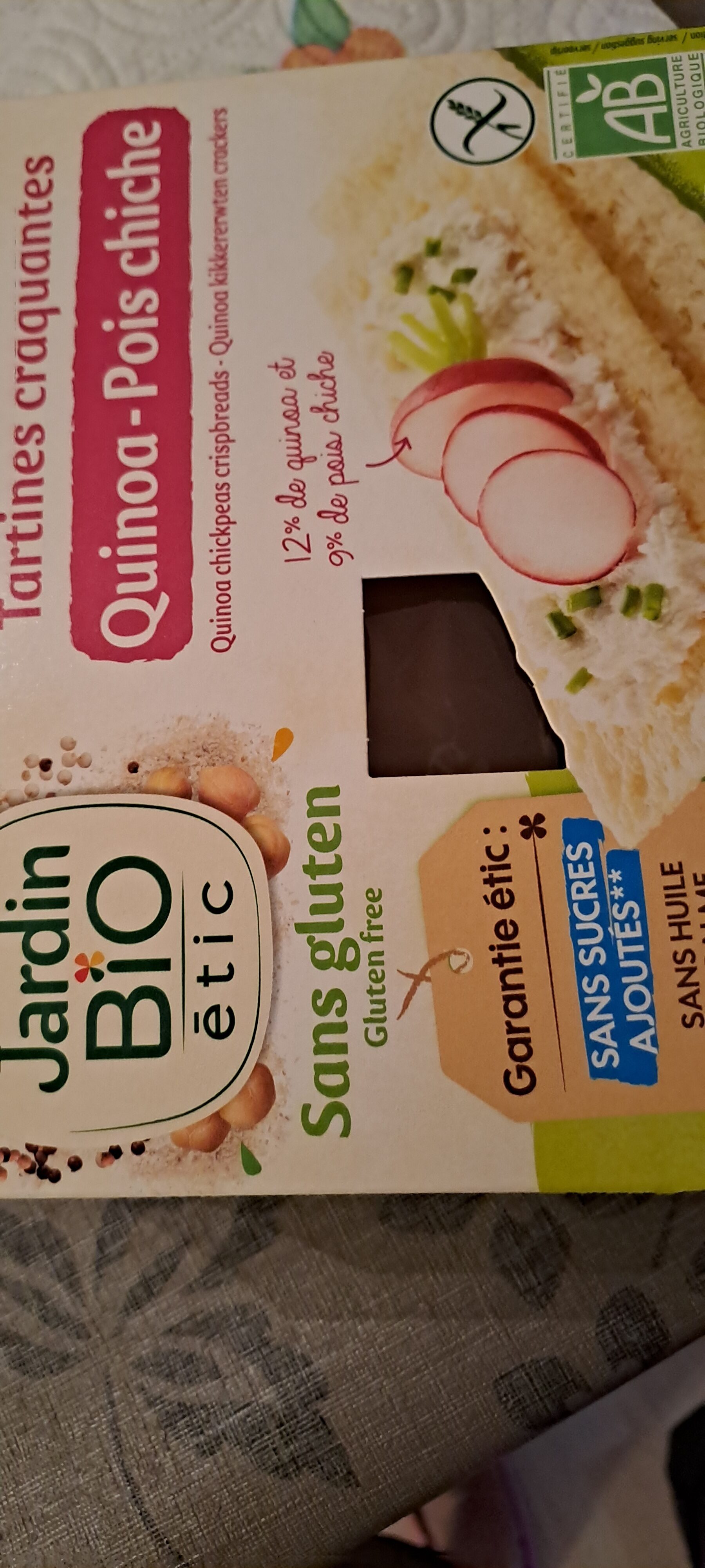 Tartines craquantes quinoa - pois chiche - Produit