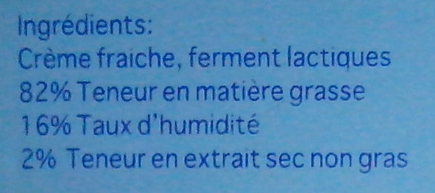 Beurre extra fin - Ingredients - fr