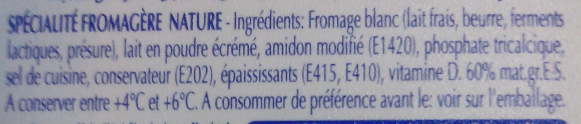 Fraidoux - Ingredients - fr