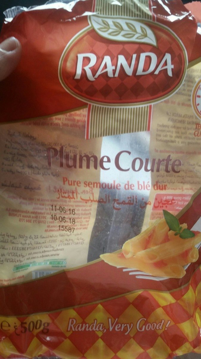 Pâtes Plume Courte - Ingredientes - fr