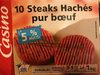 10 Steaks Hachés Pur Bœuf 5% M.G. - Product