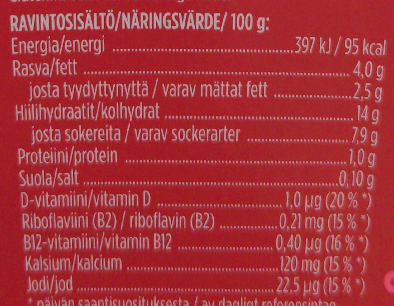 OddlyGood Greek-a-licious Mansikka - Información nutricional - fi
