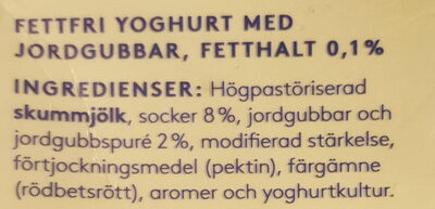 yoghurt jordgubb - Ingredienser