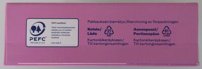 Annospikapuuro mansikka & mustikka - Instruction de recyclage et/ou informations d'emballage - fi