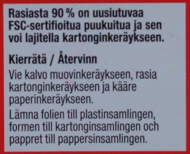Food Story kanaa ja teriyakinuudelia - Recyclinginstructies en / of verpakkingsinformatie - fi