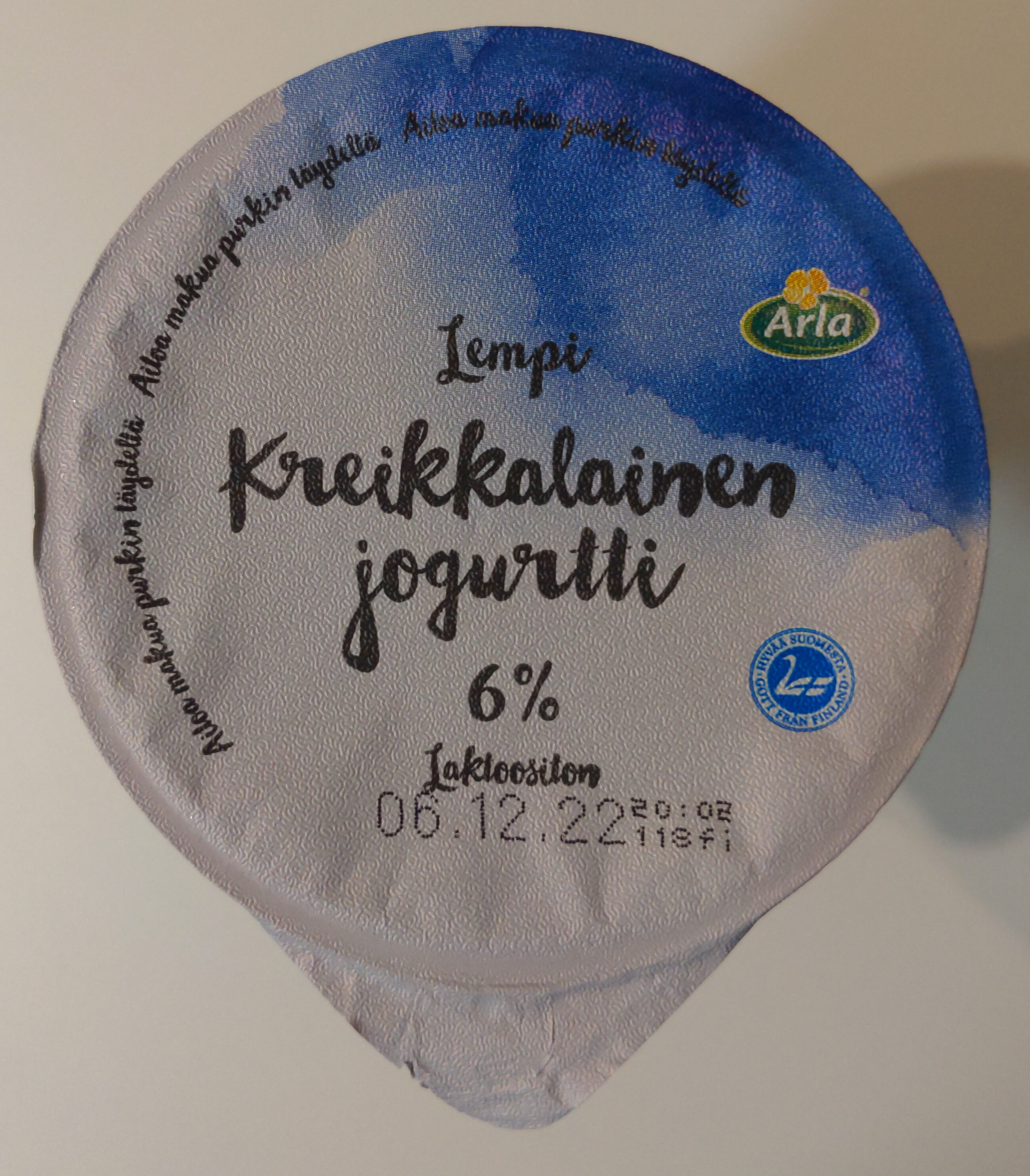 Kreikkalainen jogurtti 6% - Produit - en