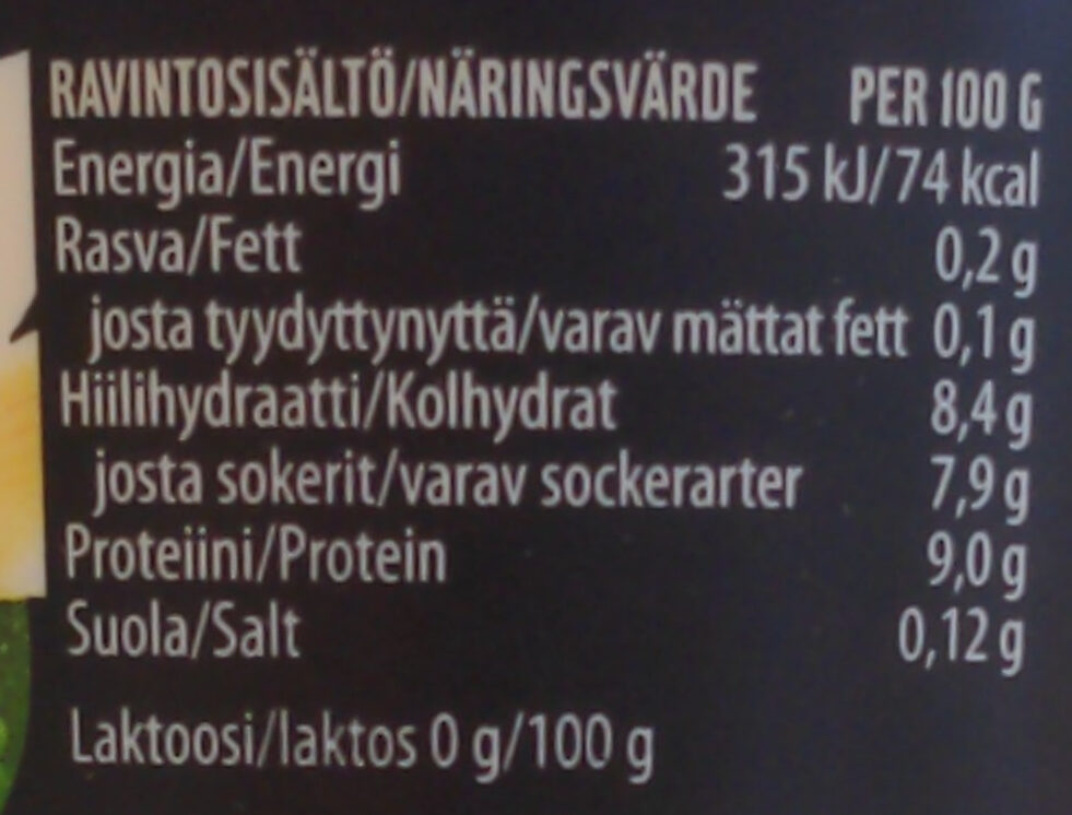 Protein Vanilla - Ravintosisältö