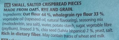 Mini Crispbread Grain & Seasalt - Ingredienser - en