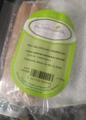 Tipo Salchichas de Frankfurt Veganas - Producto