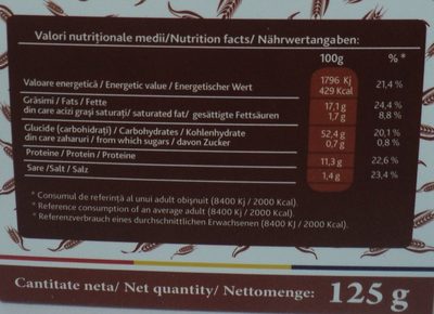 Ambrozia Crackers vegani cu masline Kalamata - Nutrition facts - ro
