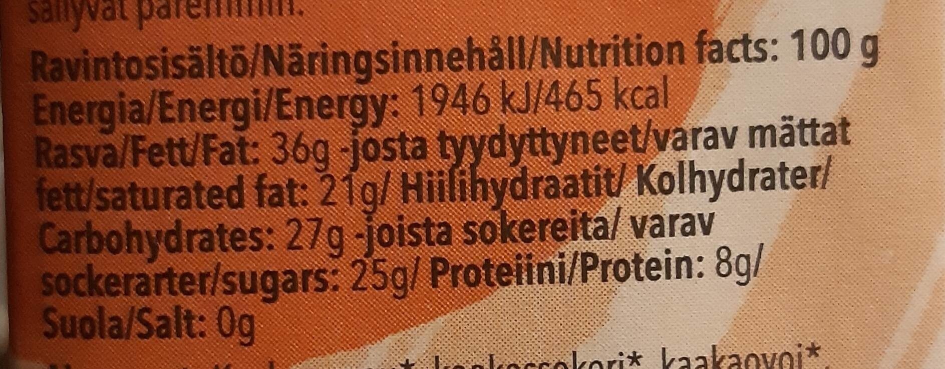 Organic Raw Chocolate Orange - Ravintosisältö - fr
