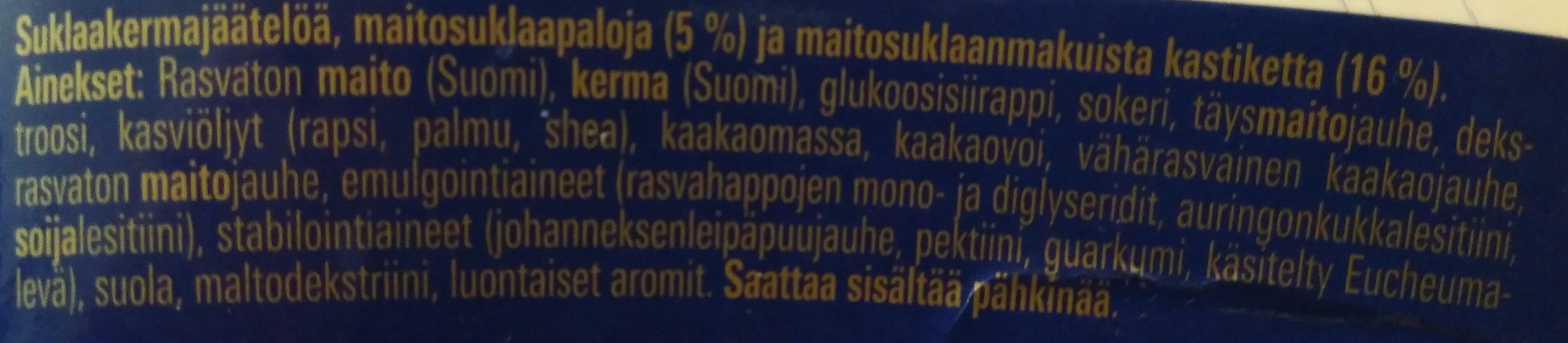 Premium Maitosuklaa - Ingredients - fi