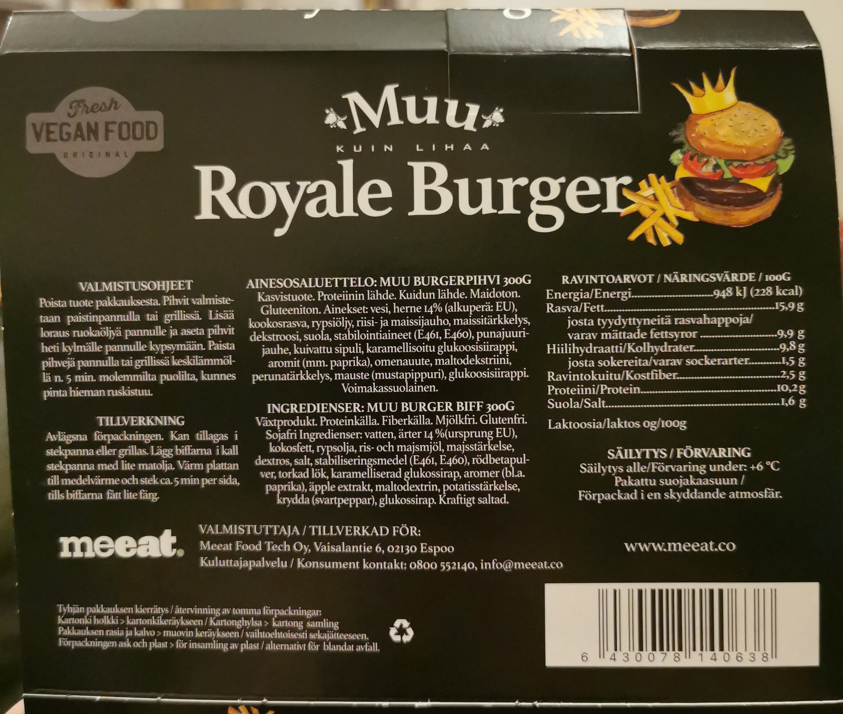 Muu Royale Burger - Product - fi