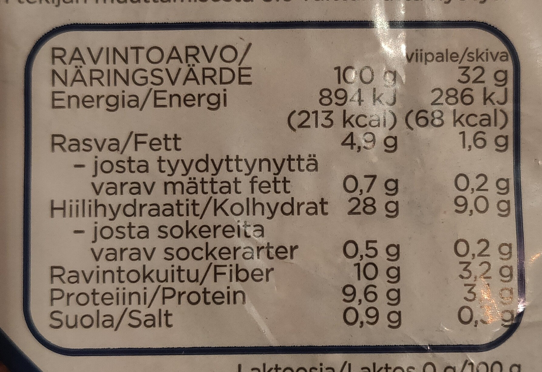 Kaura Sydän - Nutrition facts - fi