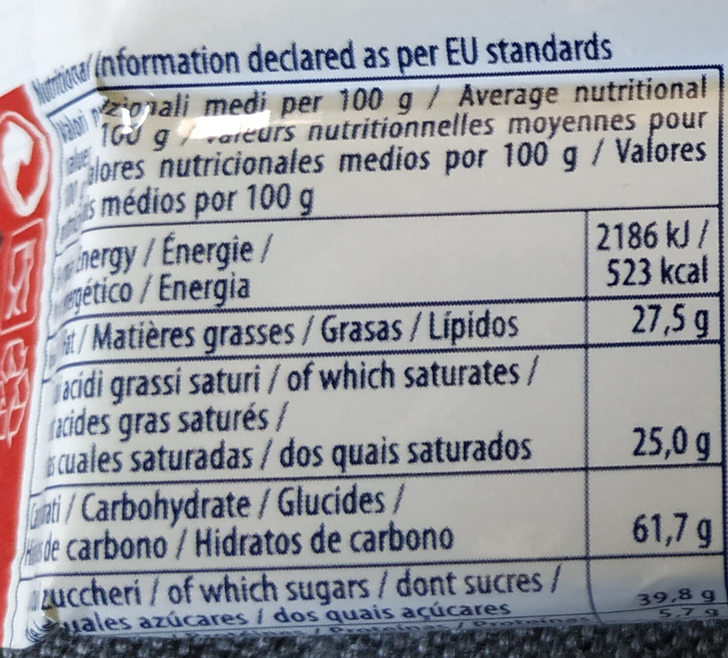 gaufrettes avec crème aux noisettes - Nutrition facts - it