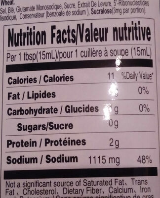 Haday - Nutrition facts