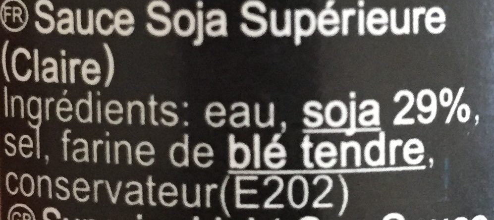Superior Light Soy Sauce - Ingrédients