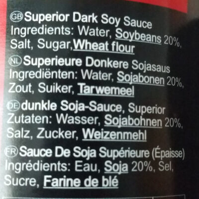 Sauce Soja Épaisse - Ingredients