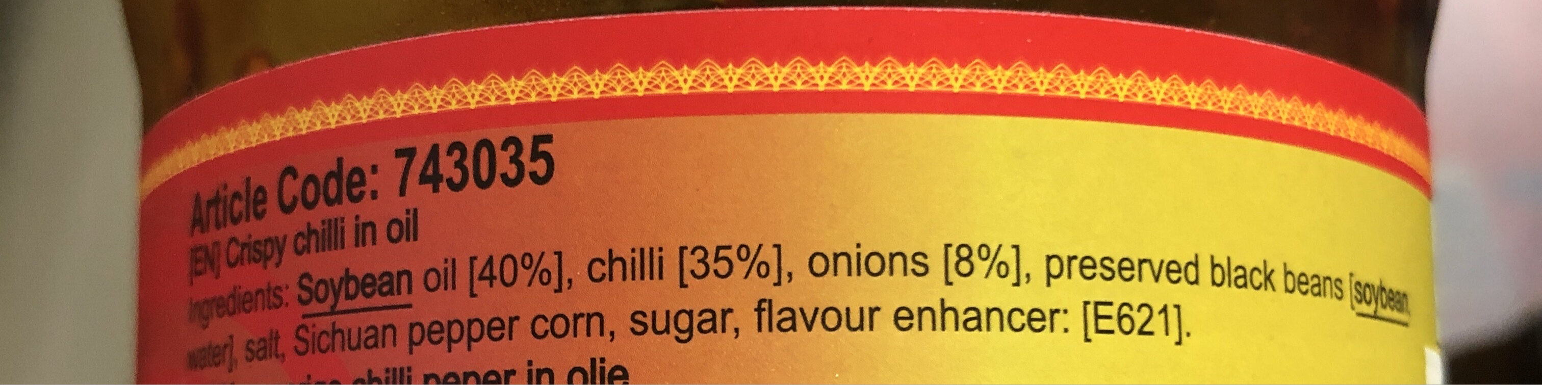 Crispy Chilli in Oil - 成分 - en