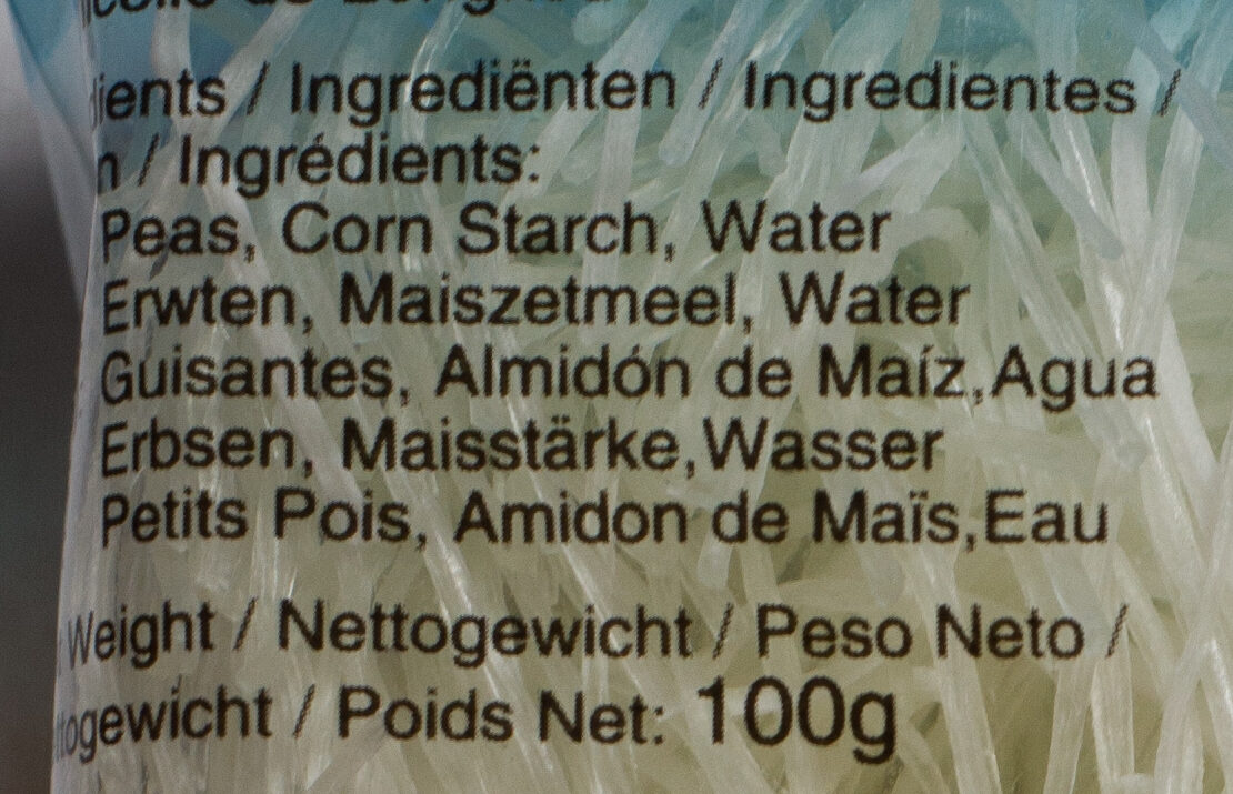 Bean Vermicelli - Ingredients