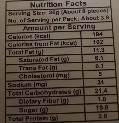 Special Selection - Nutrition facts - fr