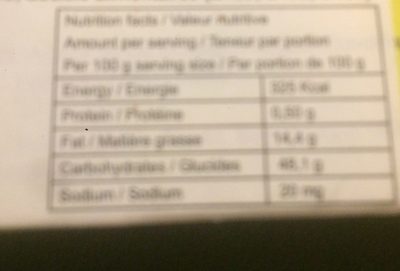 Wasabi - Nutrition facts - fr