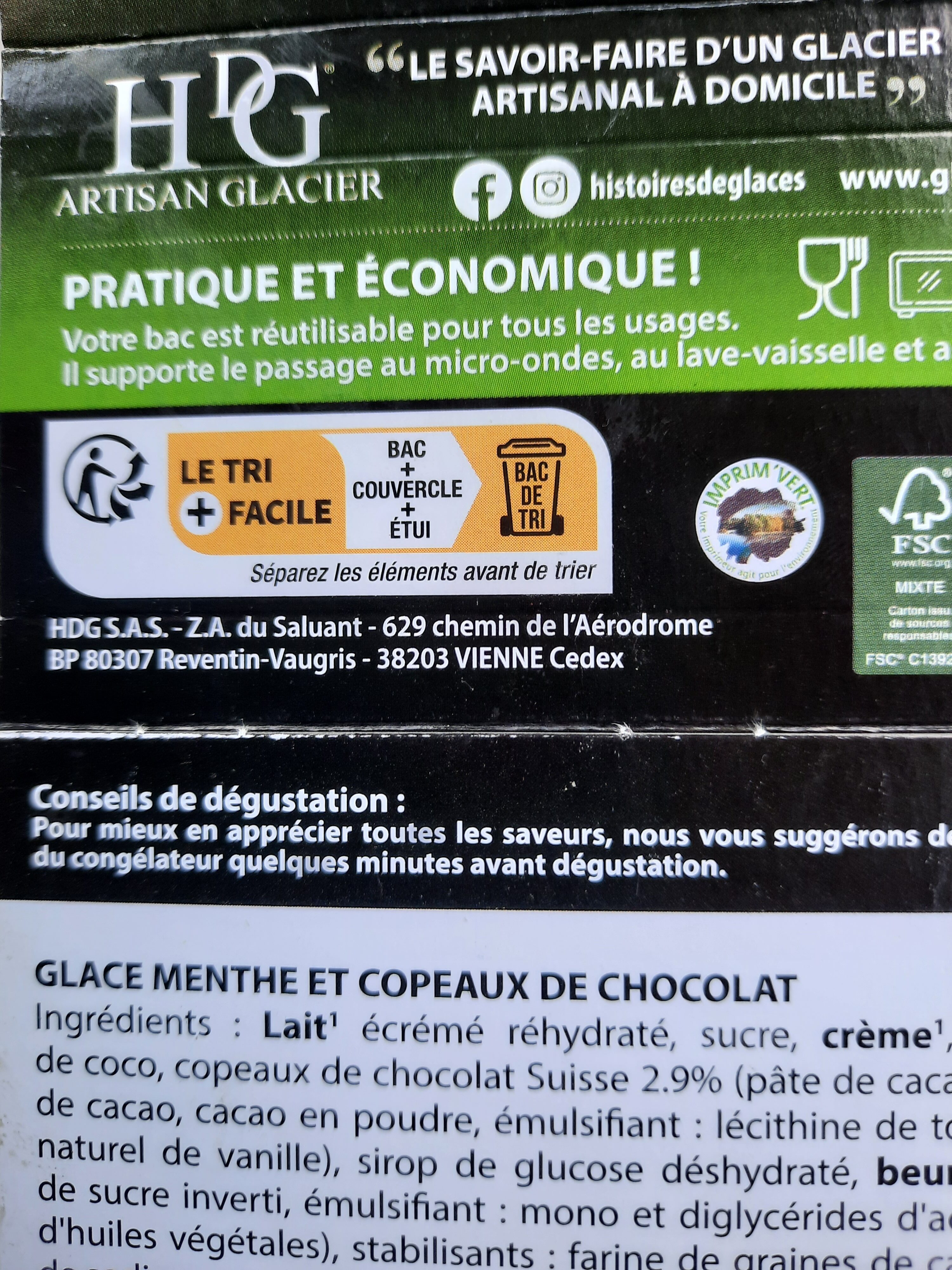 glace - Recycling instructions and/or packaging information - fr